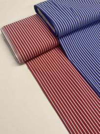 Poplin - Hemdenstof -Rood/wit