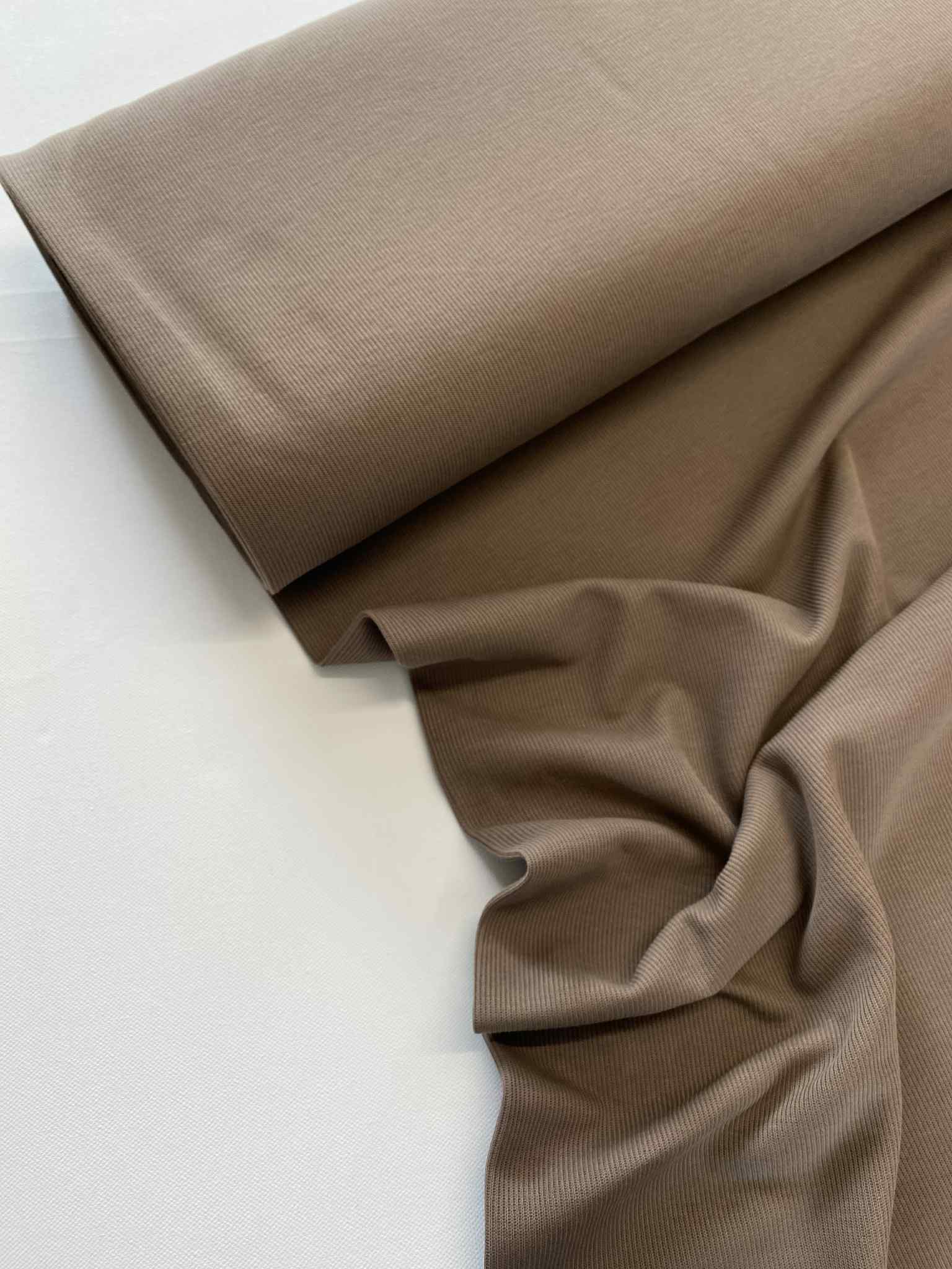 Katoenen Rib jersey -  Bruin