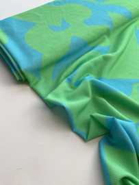 Soepelvallende stof - Turquoise Tropics -