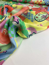 Satijn Viscose - funky - 