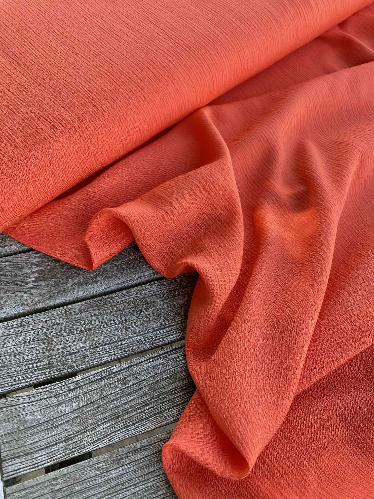 Viscose Crinkle -  Coral