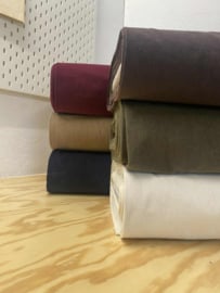 Corduroy met lichte rek - Kaki