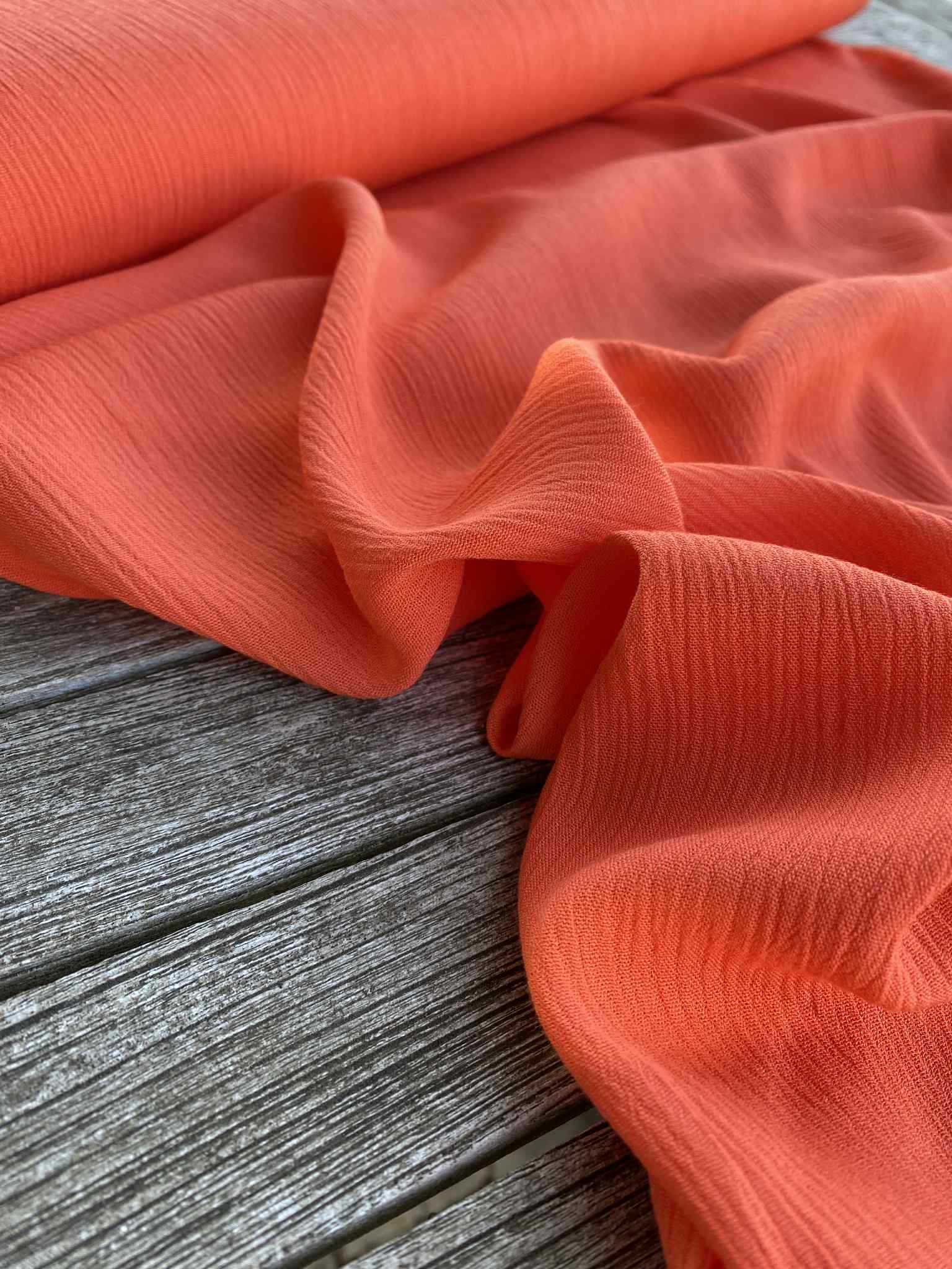 Viscose Crinkle -  Coral