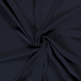 Rekbare  viscose seersucker -  Navy