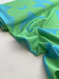Soepelvallende stof - Turquoise Tropics -