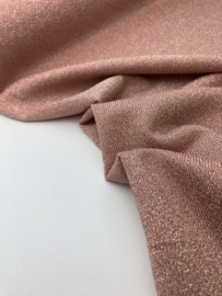 Rekbare viscose jersey met glitters - pink