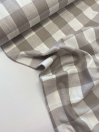 Flanel - pyjamastof - bruin/beige