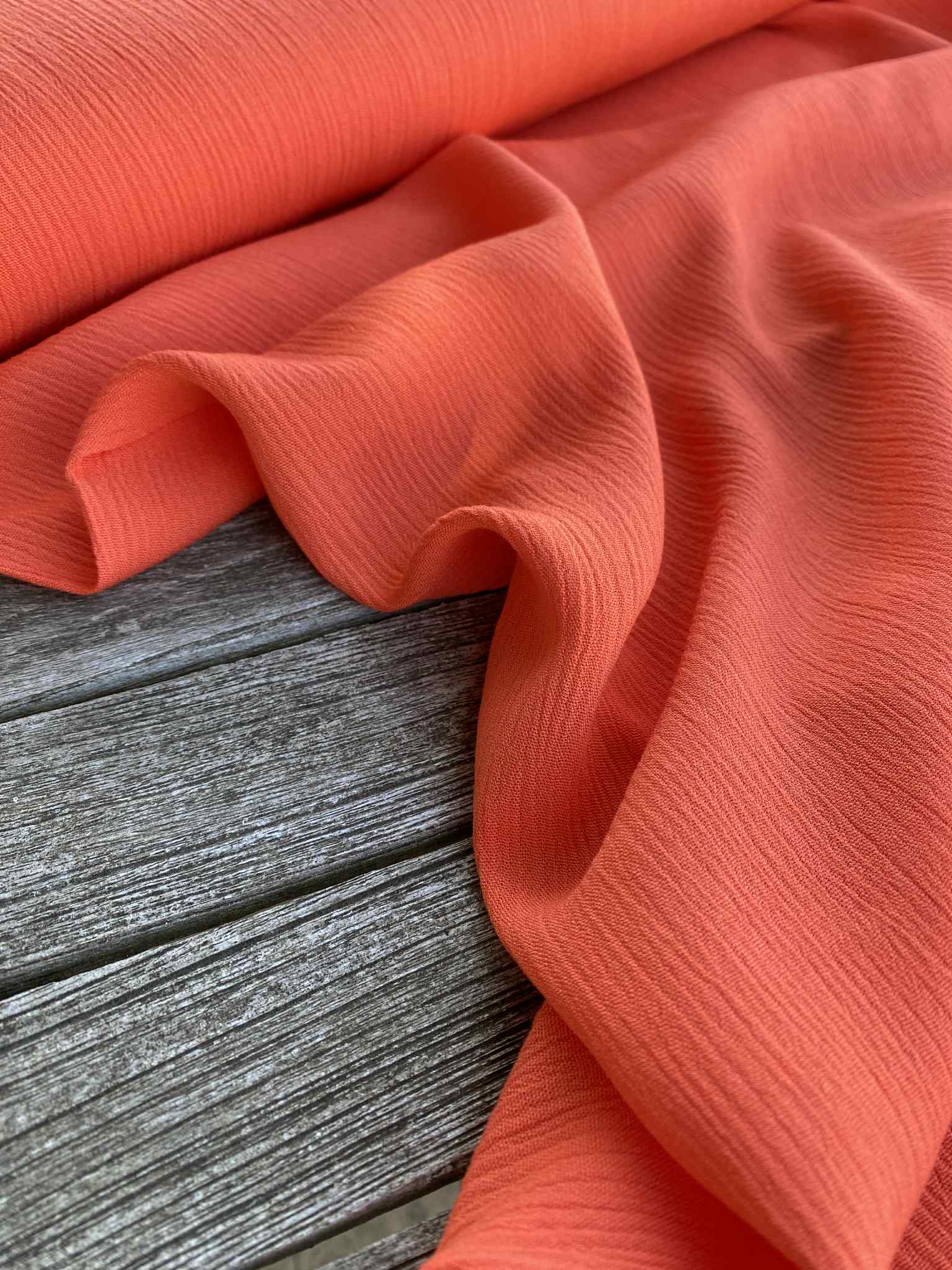 Viscose Crinkle -  Coral