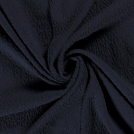 Rekbare  viscose seersucker -  Navy