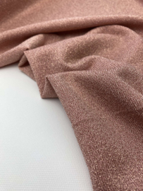 Rekbare viscose jersey met glitters - pink