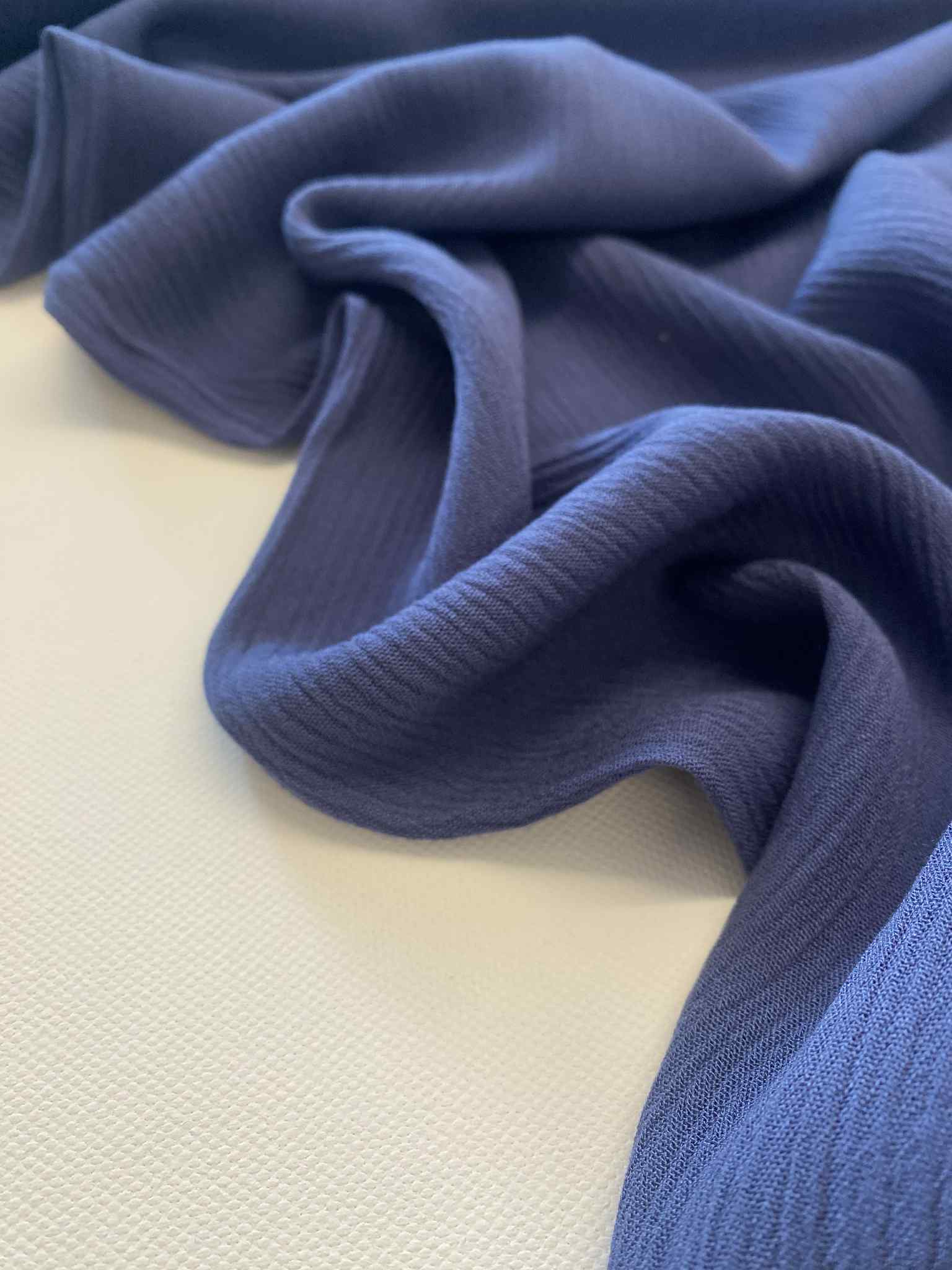 Viscose Crinkle - Denim