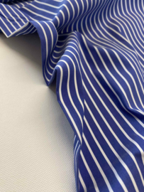 Poplin - Hemdenstof - Blauw/wit