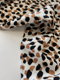 Linnen Viscose - Leopard