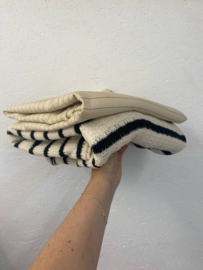 Rekbare comfy crocket - strepen - Coupon 110 cm