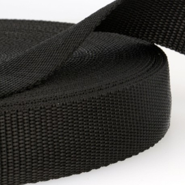 Tassenband - 25mm - zwart