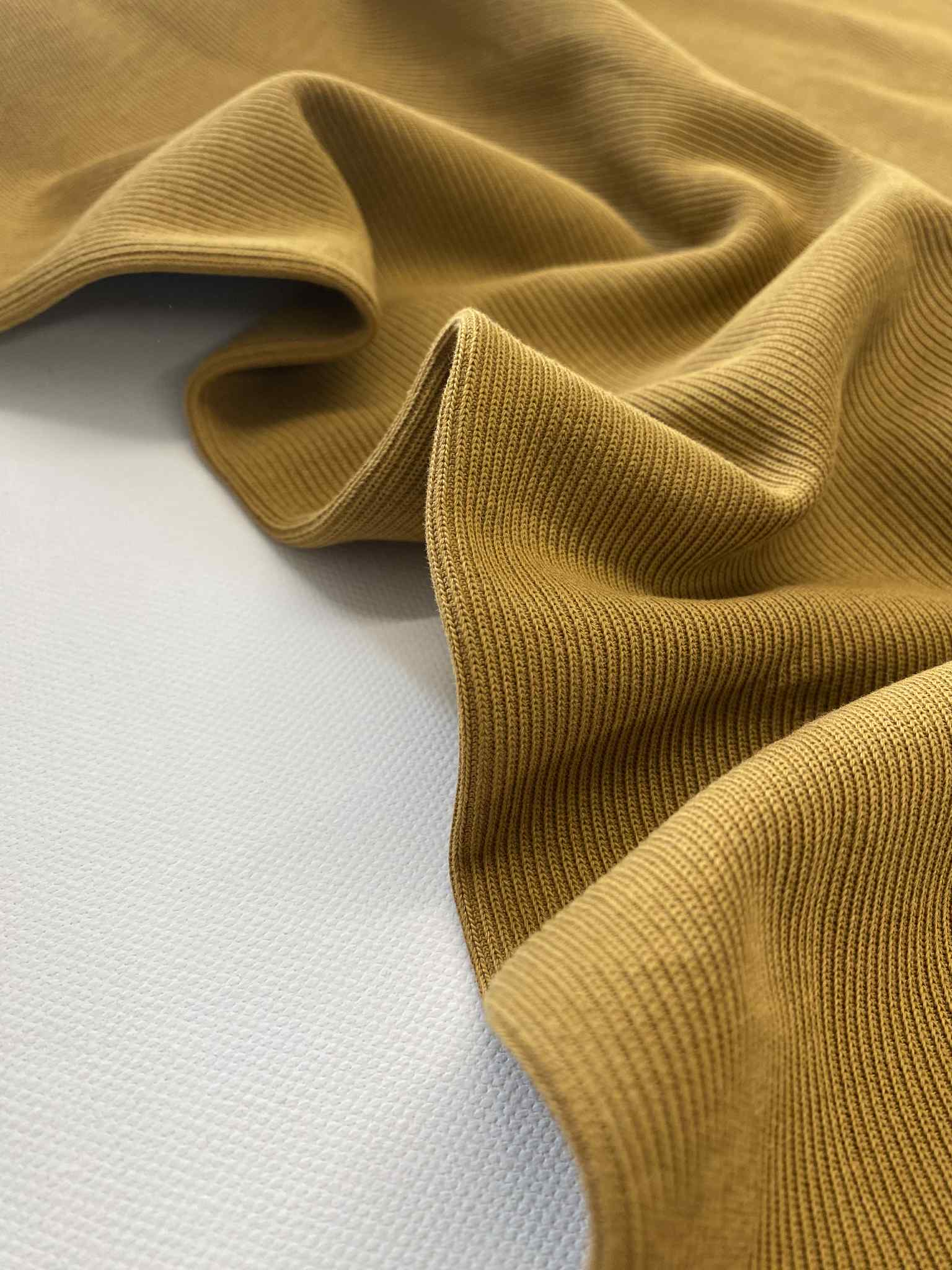 Katoenen Rib jersey -  Camel