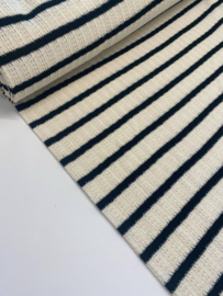 Rekbare comfy crocket - strepen - Coupon 110 cm