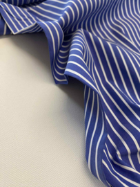 Poplin - Hemdenstof - Blauw/wit
