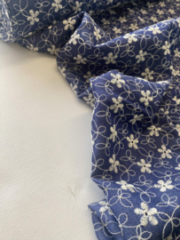 Viscose Broderie - Denim