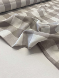 Flanel - pyjamastof - bruin/beige