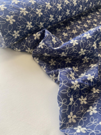 Viscose Broderie - Denim