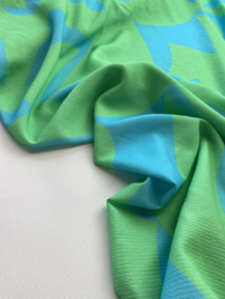 Soepelvallende stof - Turquoise Tropics -