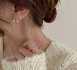 Gold and silver earring Nora