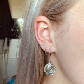 Gold and silver earring Yara
