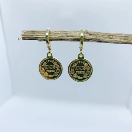 Gold and silver earring Yara