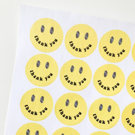 Zebra smiley sluitstickers op vel