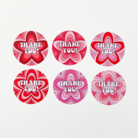 Hippie bloem sluitstickers op vel