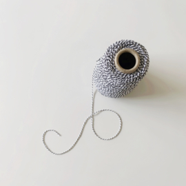Touw zwart-wit (2 meter)