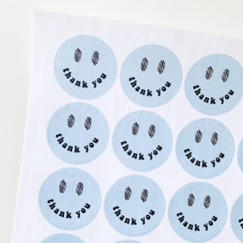 Zebra smiley sluitstickers op vel