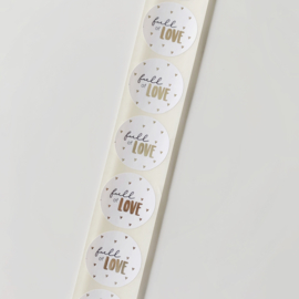 Full of love sluitstickers (5 stuks)