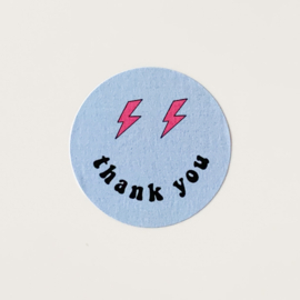 Bliksem smiley sluitstickers op vel