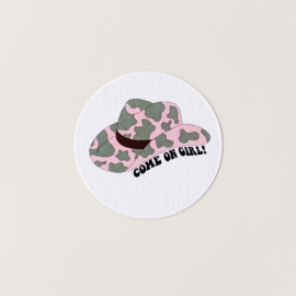 Cowboy hoed sluitstickers op vel