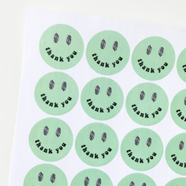 Zebra smiley sluitstickers op vel