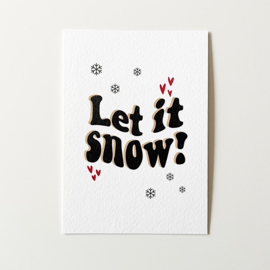 Let it snow Kerstkaart