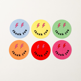 Bliksem smiley sluitstickers op vel