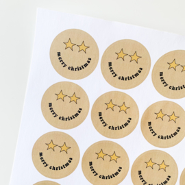 Ster smiley sluitstickers op vel