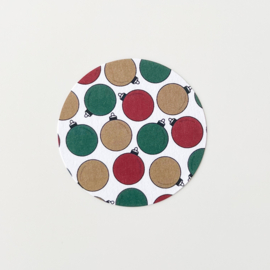 Kerstballen sluitstickers op vel
