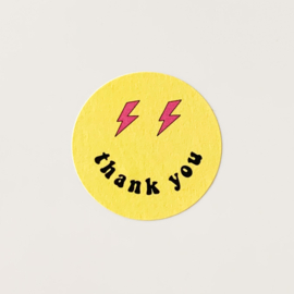 Bliksem smiley sluitstickers op vel