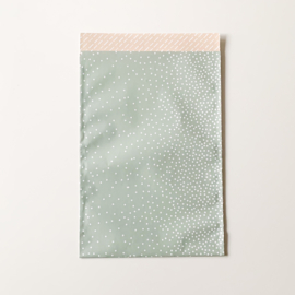 Grote groen witte stippen zakjes (5 stuks)
