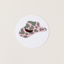 Cowboy hoed sluitstickers op vel