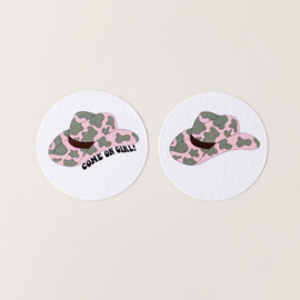 Cowboy hoed sluitstickers op vel