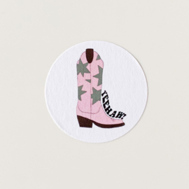 Cowboy laars sluitstickers op vel