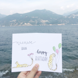 Panter happy birthday kaartje