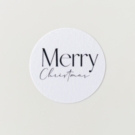 Merry christmas sluitstickers per vel