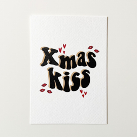Xmas kiss Kerstkaart