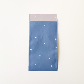 Kleine blauw met witte stippen zakjes (5 stuks)